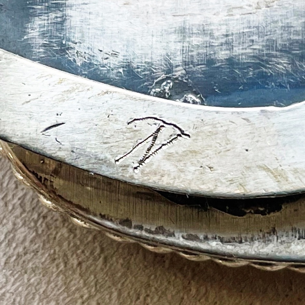 Vintage Turquoise and Silver Cuff - Picture 7 of 9